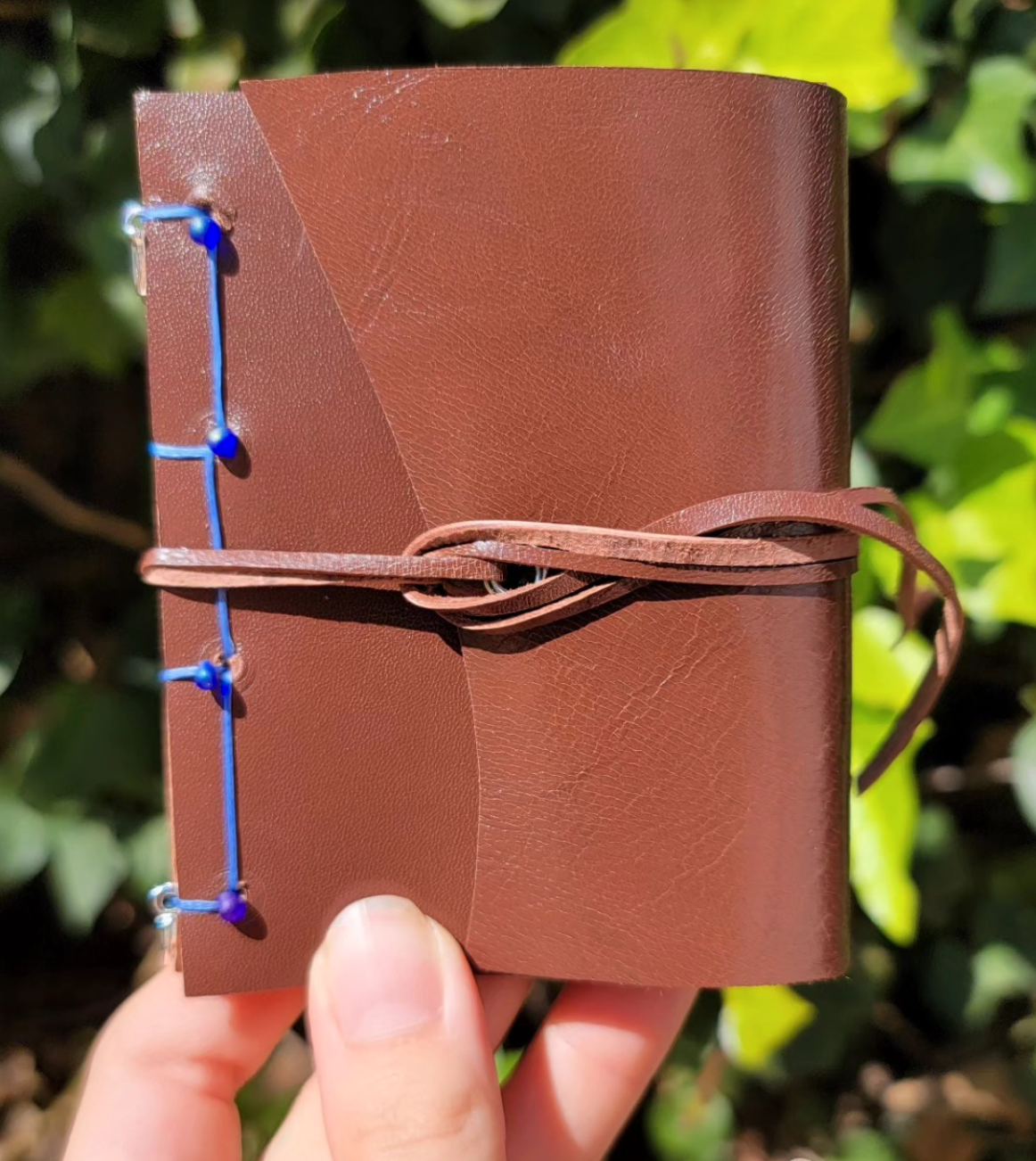 small leatherwrap notebook