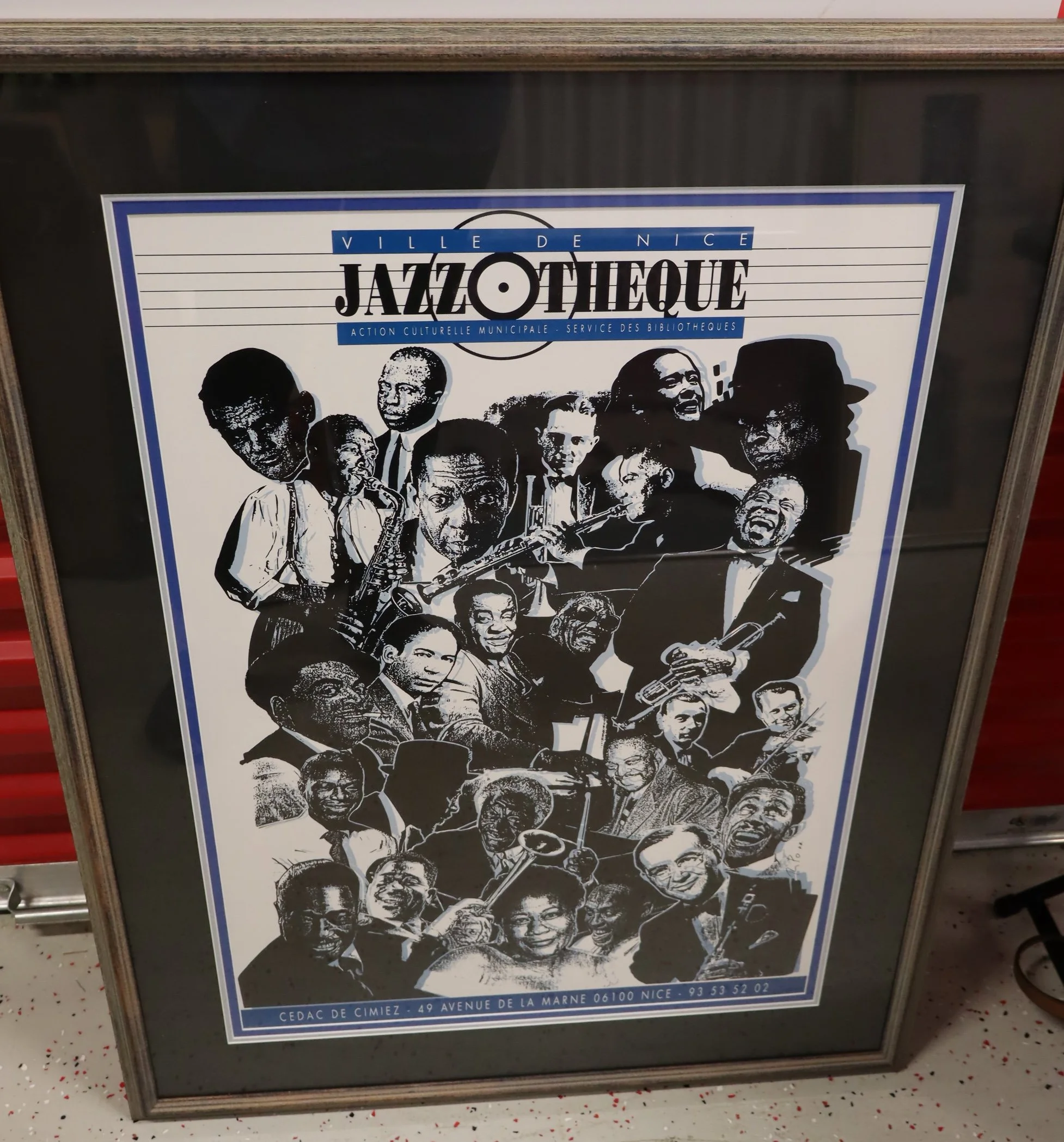 VTG Promotional Jazzotheque Nice, France Poster-matted and framed