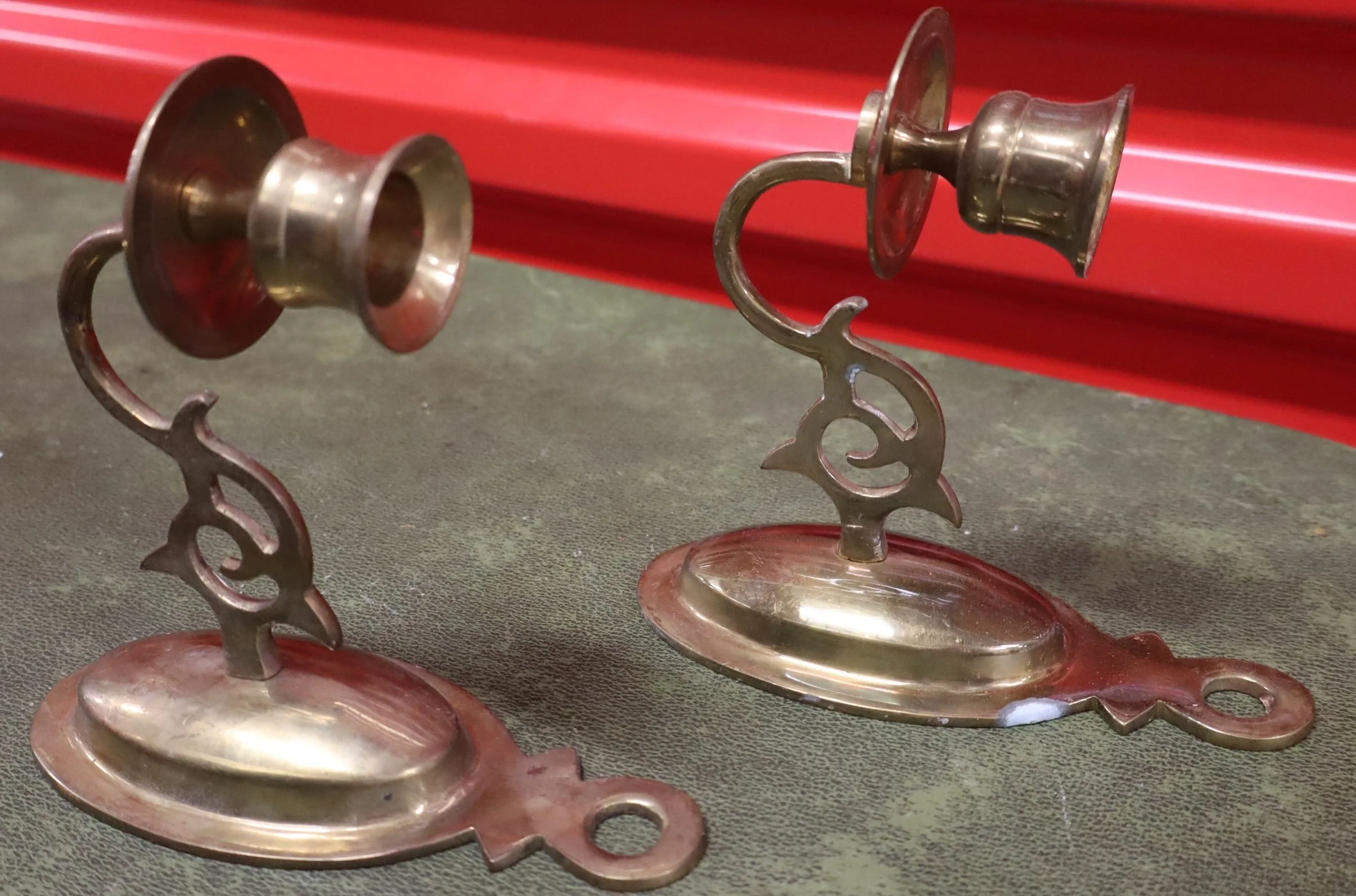 VTG Brass Wall Mounted Sconces- set of 2