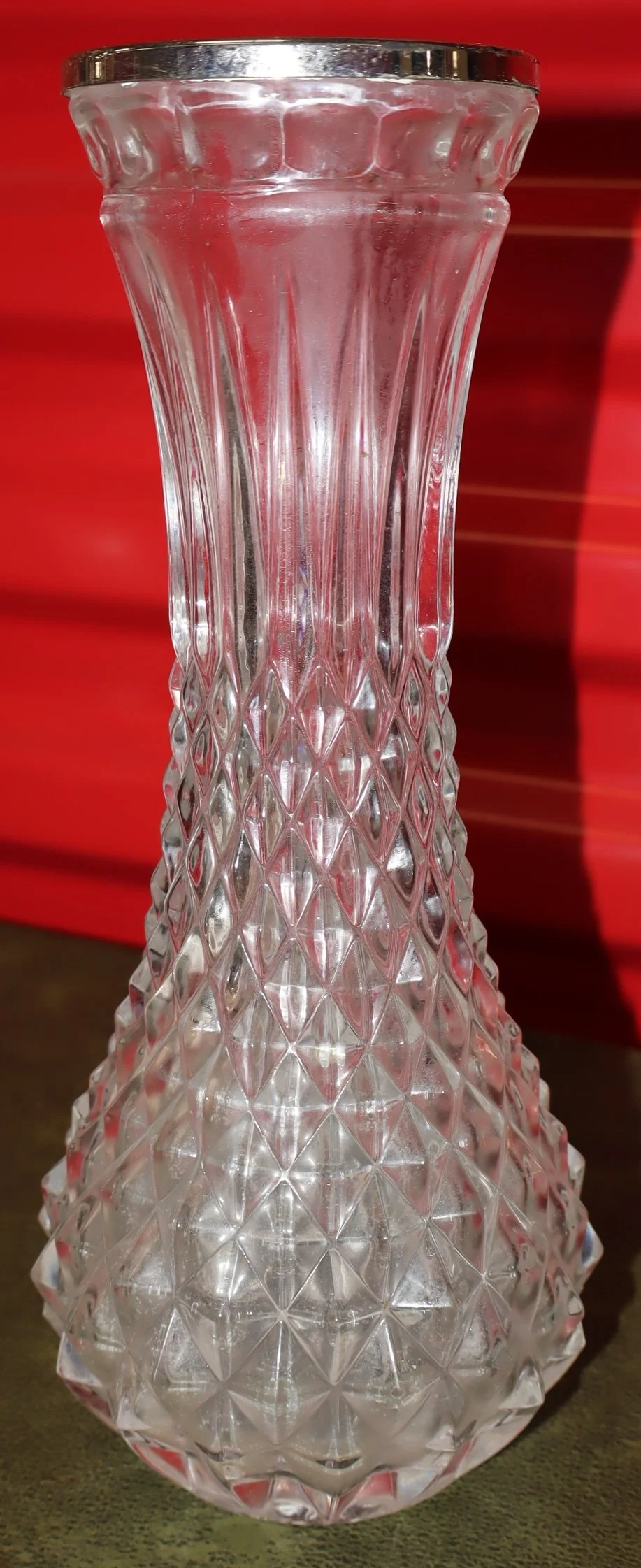 Heavy lead crystal vase