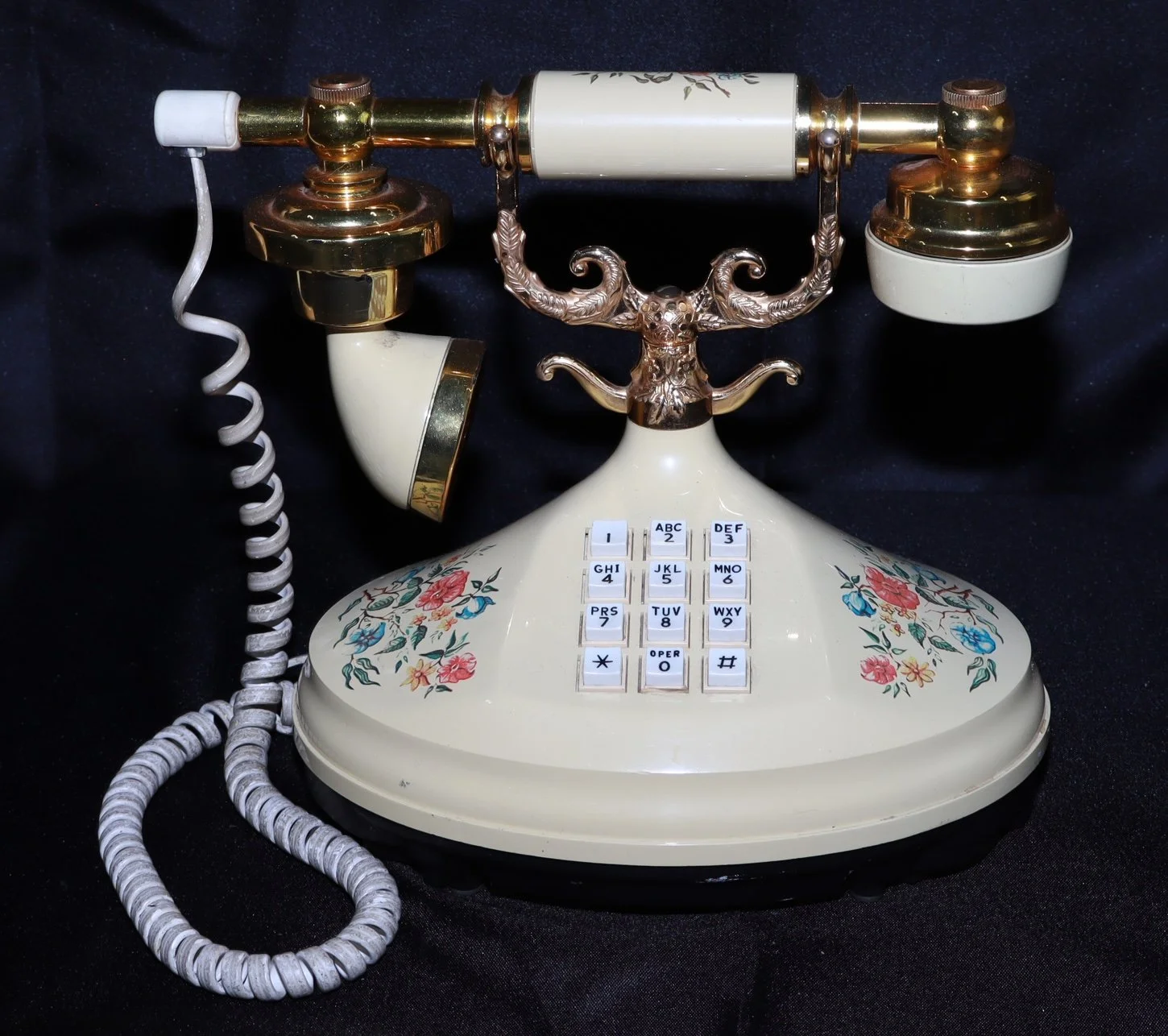 Vintage "Empress Floral" Rotary Phone