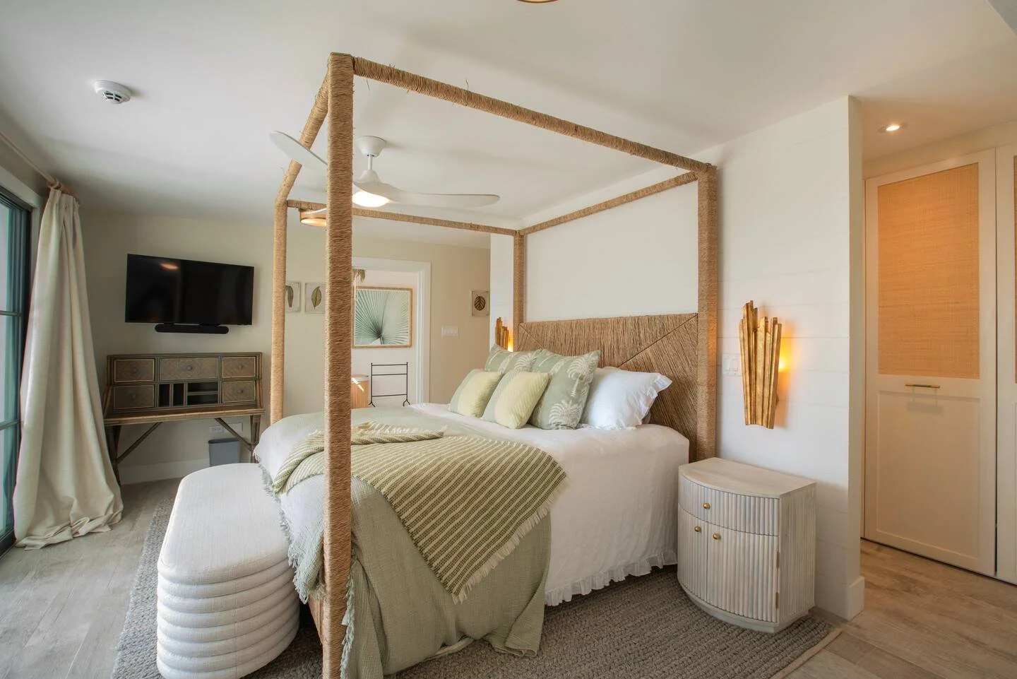 Luxury king bedroom in Barbados retreat villa