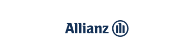 Allianz logo with blue text and emblem on a white background.