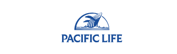 Logo of Pacific Life featuring a stylized fish above the company name