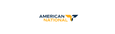 American National logo with blue and orange text and a stylized yellow arrow.