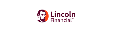 Lincoln Financial logo with purple text and profile illustration of Abraham Lincoln