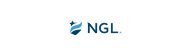 NGL logo with blue wave and star design