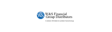 W&S Financial Group Distributors logo with blue and white design.