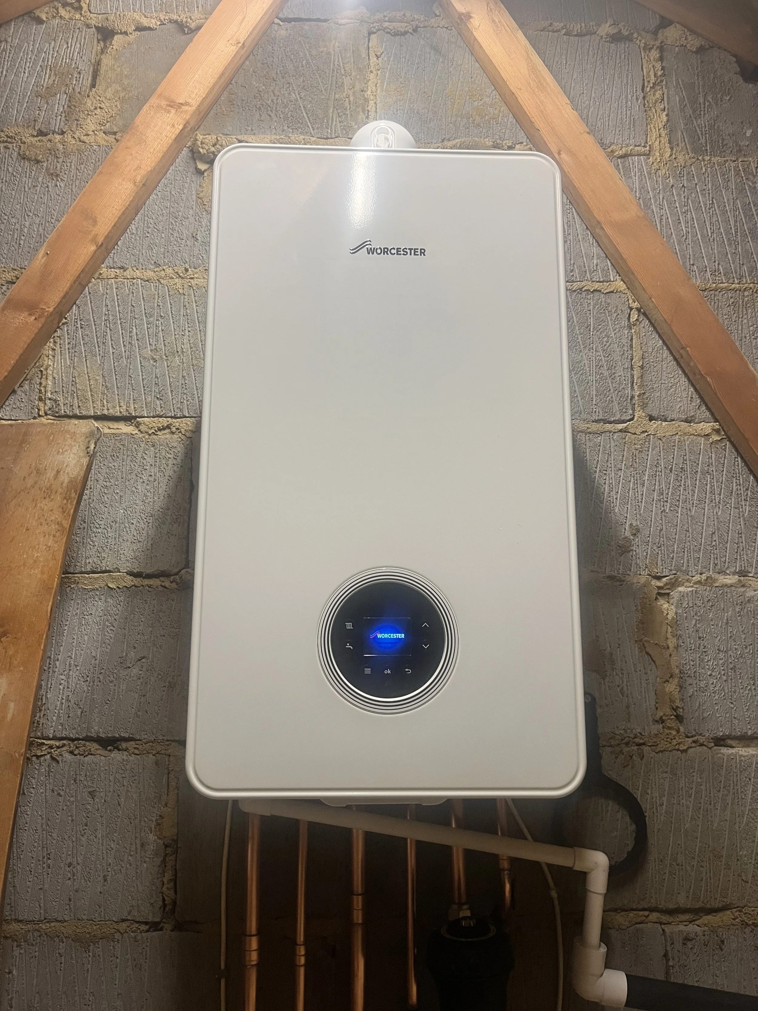 Emergency boiler replacement Leighton Buzzard leaking boiler loft relocation