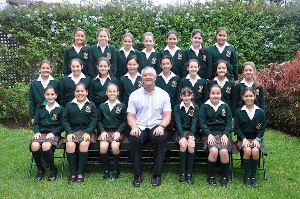 Ron with his students in Peru, 2011