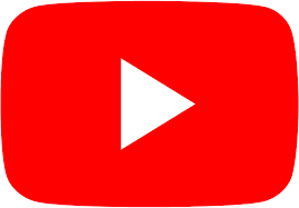 The YouTube play button logo on a red background.