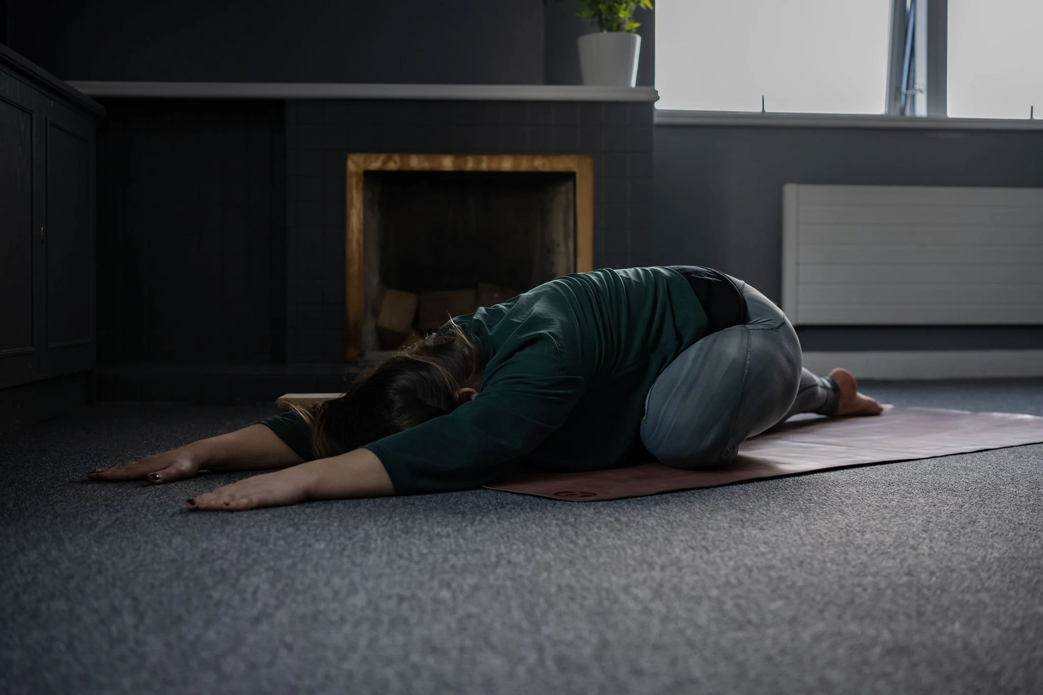 Relaxing and restorative child pose 