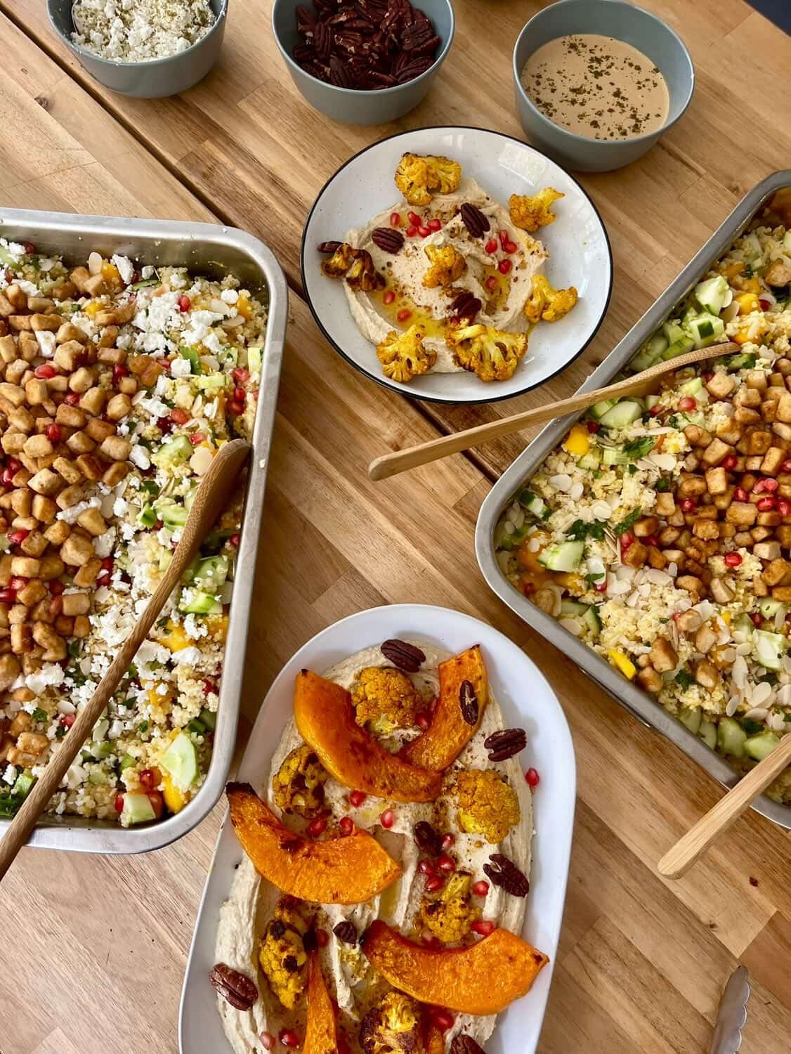 Delicious vegetarian platters