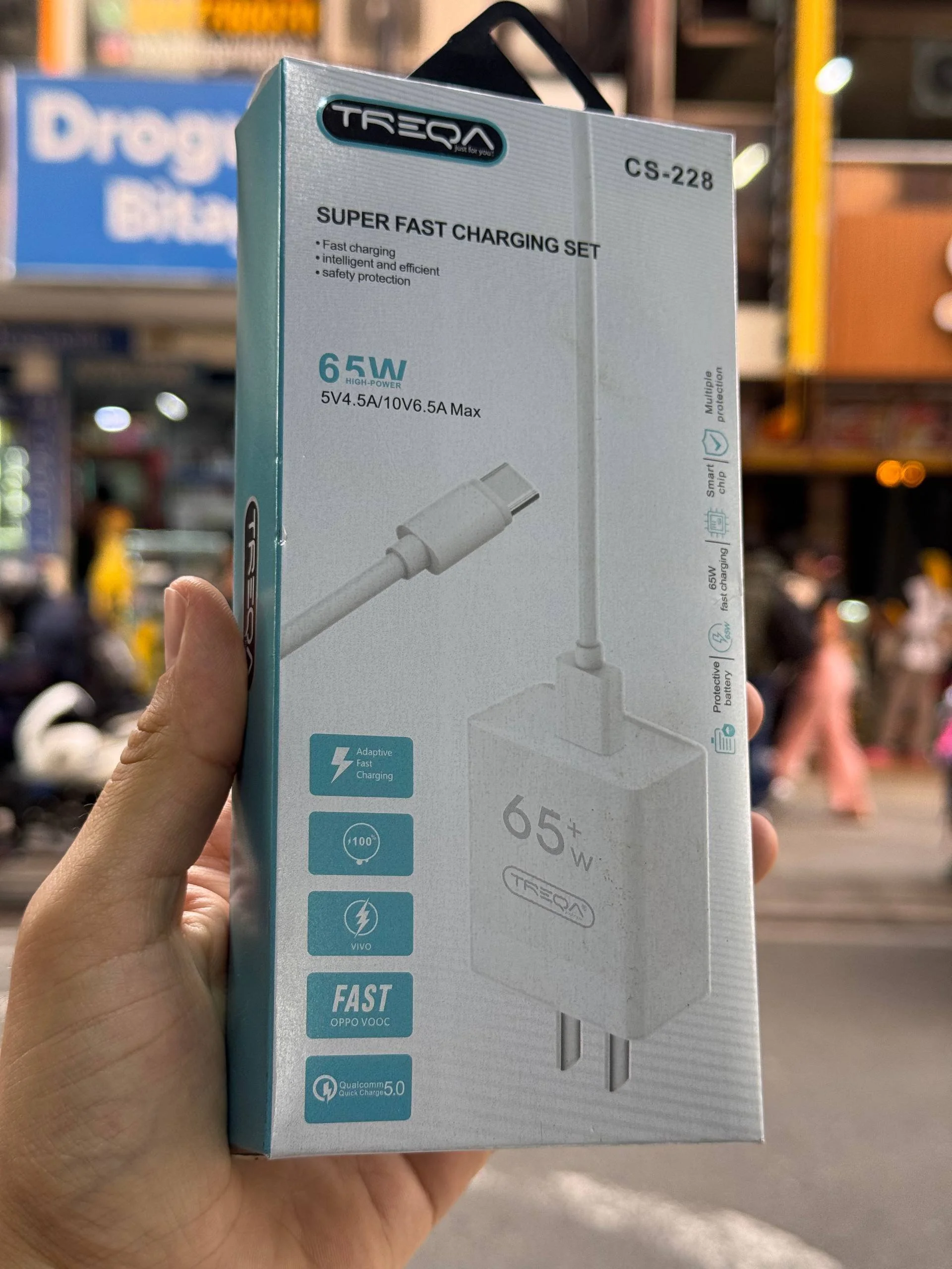 Cargador Rápido 65W Generico iPhone y Android