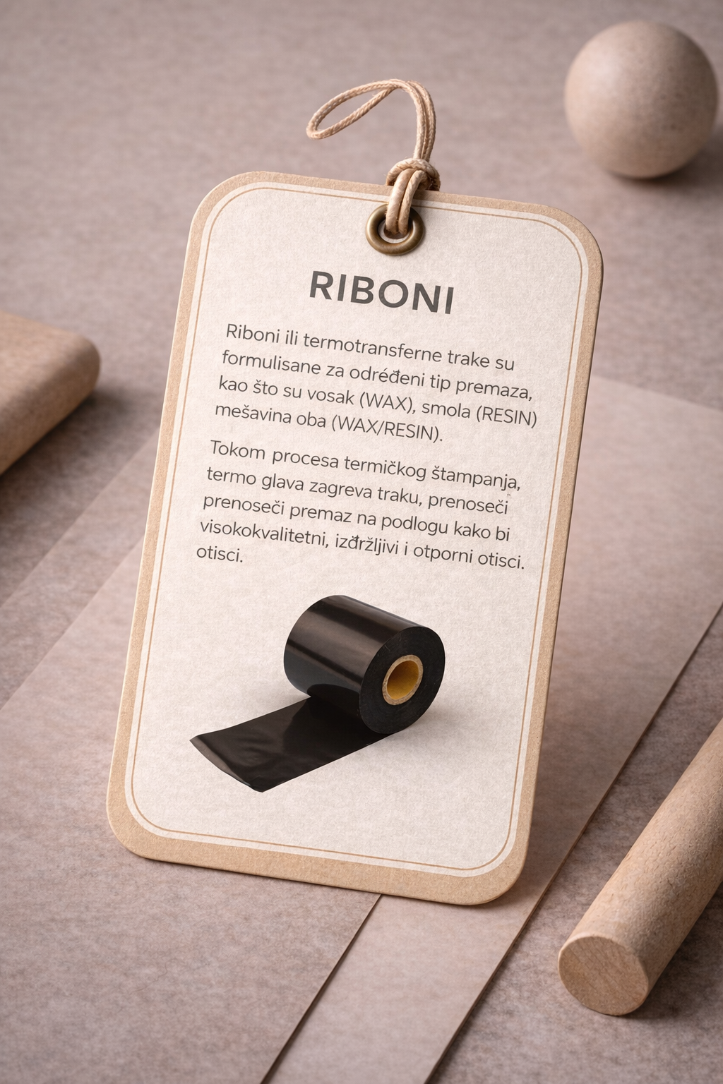 Ribbons
Thermal transfer ribbons for label printing. Available in WAX, RESIN, and WAX/RESIN types, providing durable, high-quality, and long-lasting prints on various label materials.
