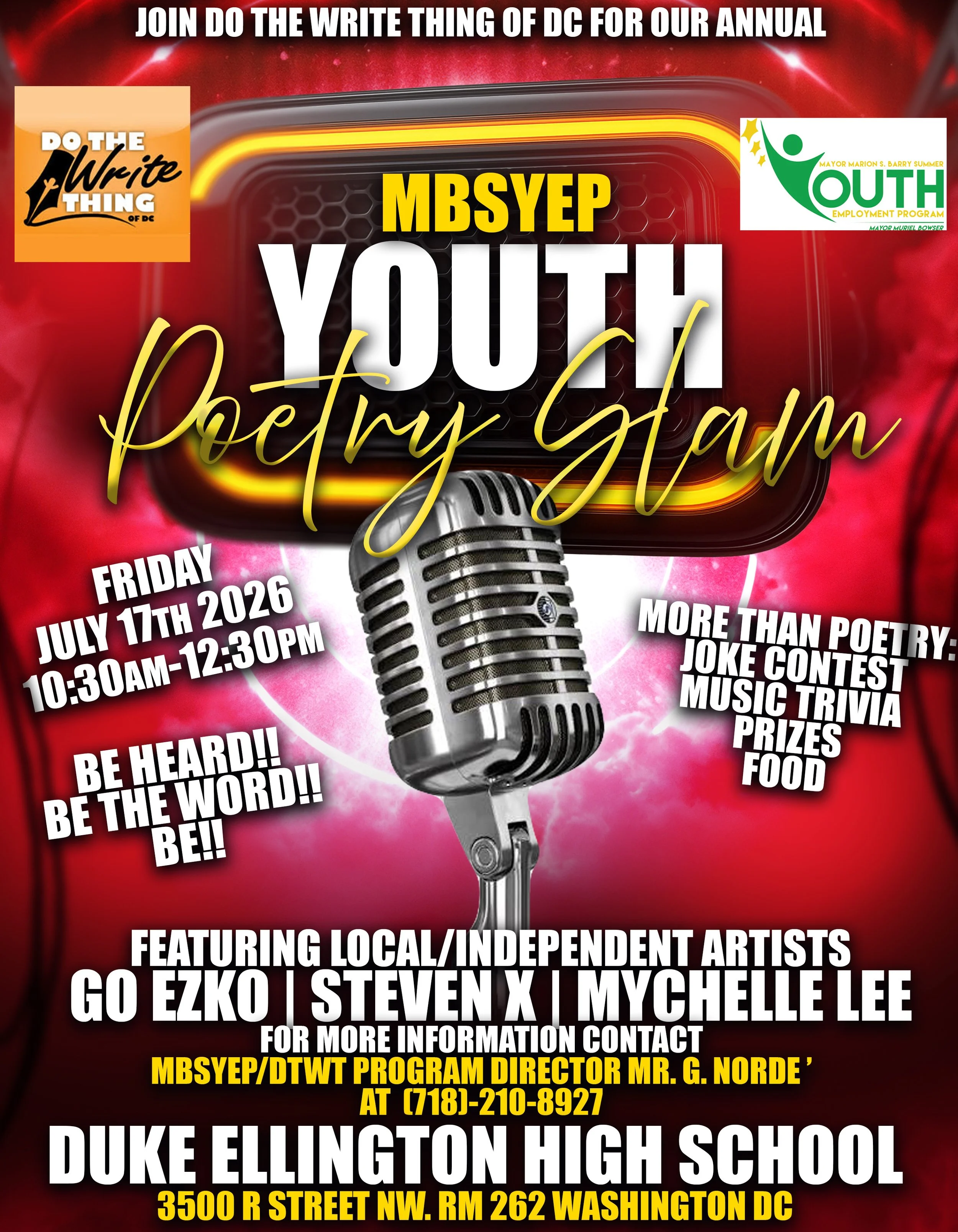 MBSYEP YOUTH POETRY SLAM