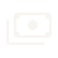 Icon of a dollar bill with a circular emblem in the center.