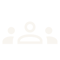 Silhouette of three people sitting at a table, possibly in a meeting or discussion