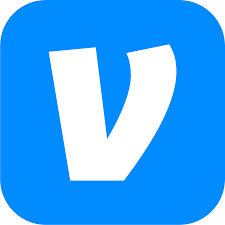 Blue square icon with a white stylized letter 'V' in the center.