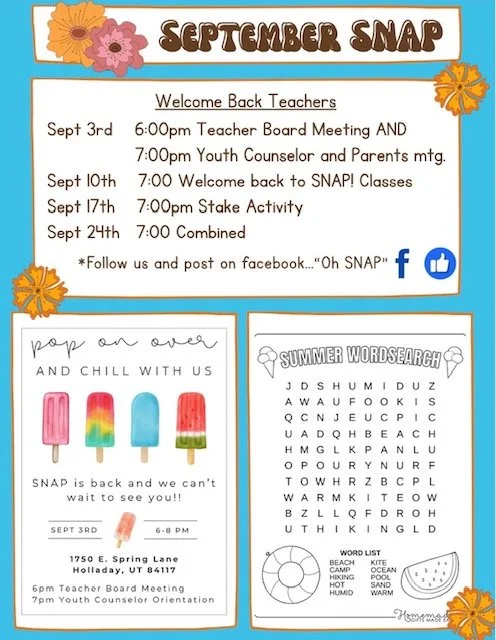SNAP Teacher Board / Youth Counselor-Parent Mtg