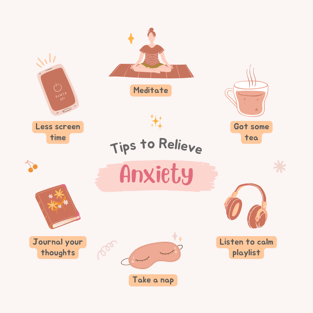 infographic tips to relieve anxiety