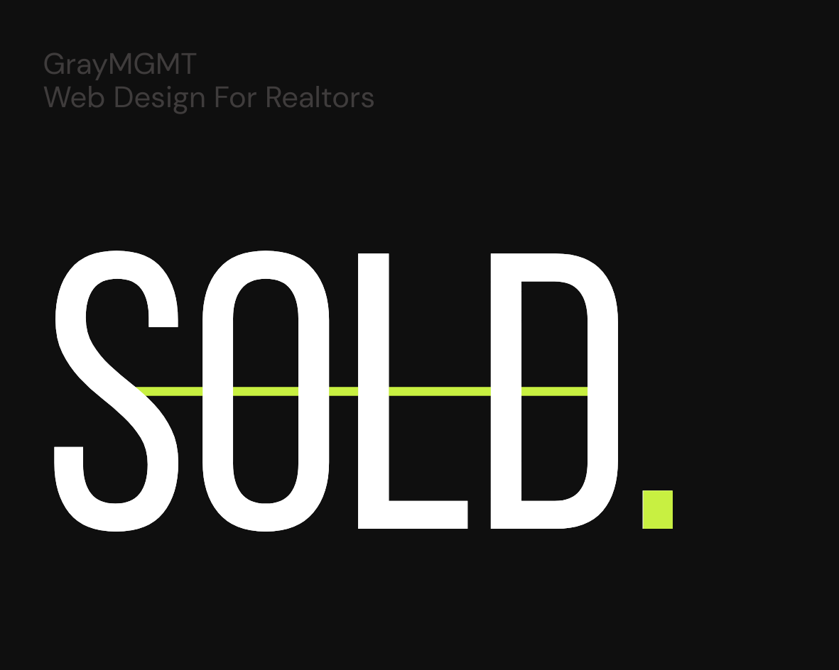 A black background with white text that reads 'SOLD.' and a green line running through the middle of the text.