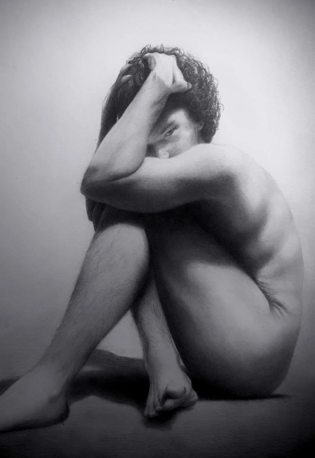 "Lust" (Self Portrait) not for sale 11x14in Charcoal 2025