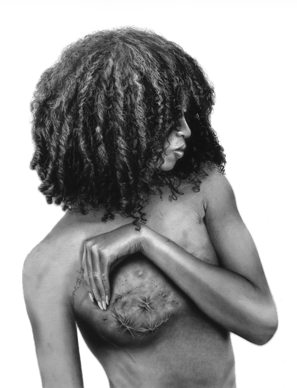 "Unhidden" Sold 22x30in Charcoal 2025
