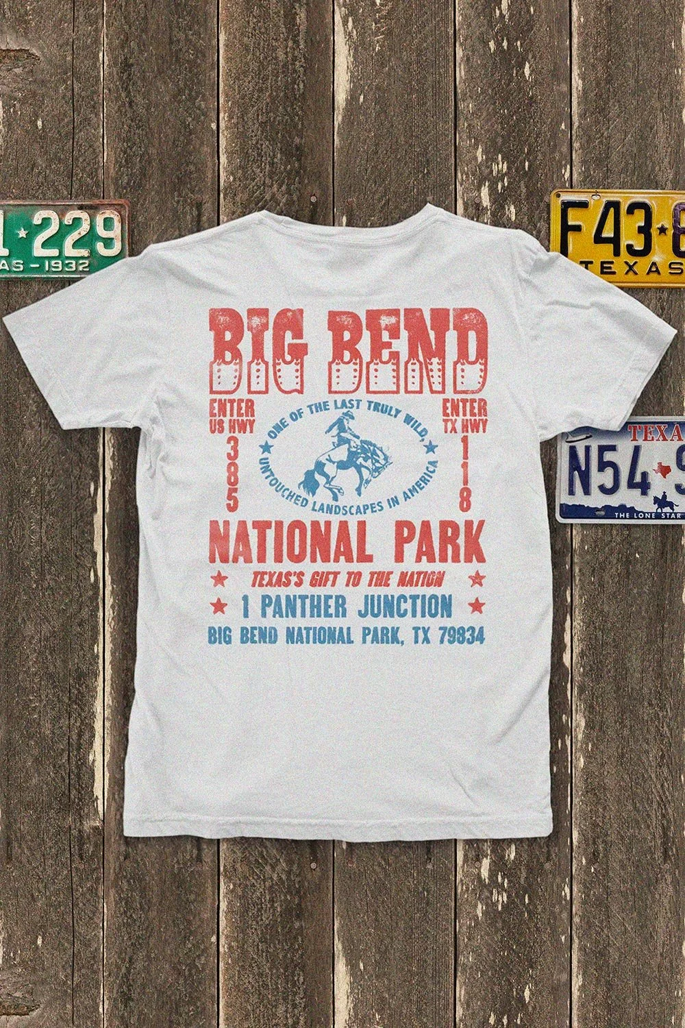 a white big bend national park shirt