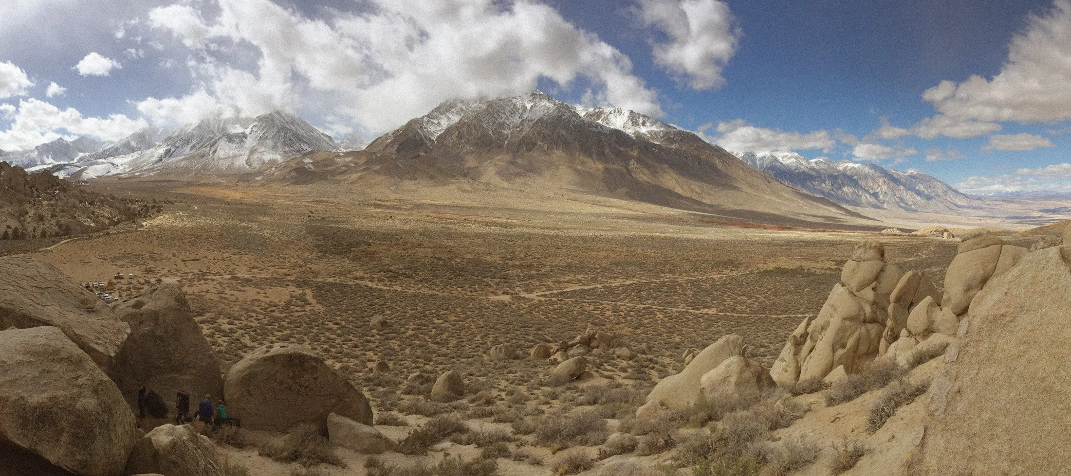 A Panoramic Photo of The Buttermilks near Bishop, CA