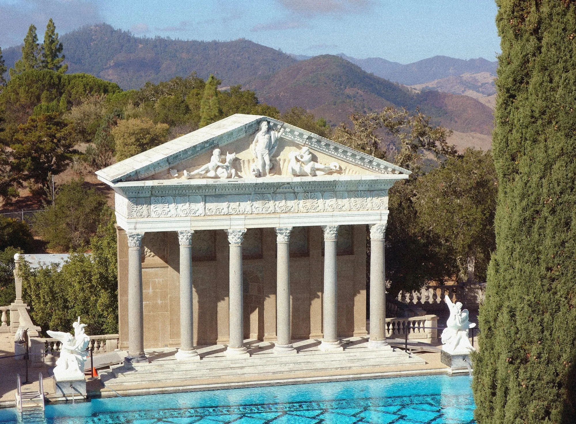 Neptune Pool and classical pavilion at Hearst Castle in San Simeon, California