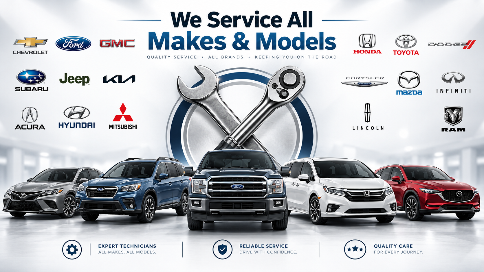 Servicing all makes and models in Brewerton. Ford, Chevy, Chrysler, Dodge, Jeep, Ram, Honda, Toyota. No job is too little or too small, taking on all automotive repair needs and wants in Central New York for 35+ years and counting!
