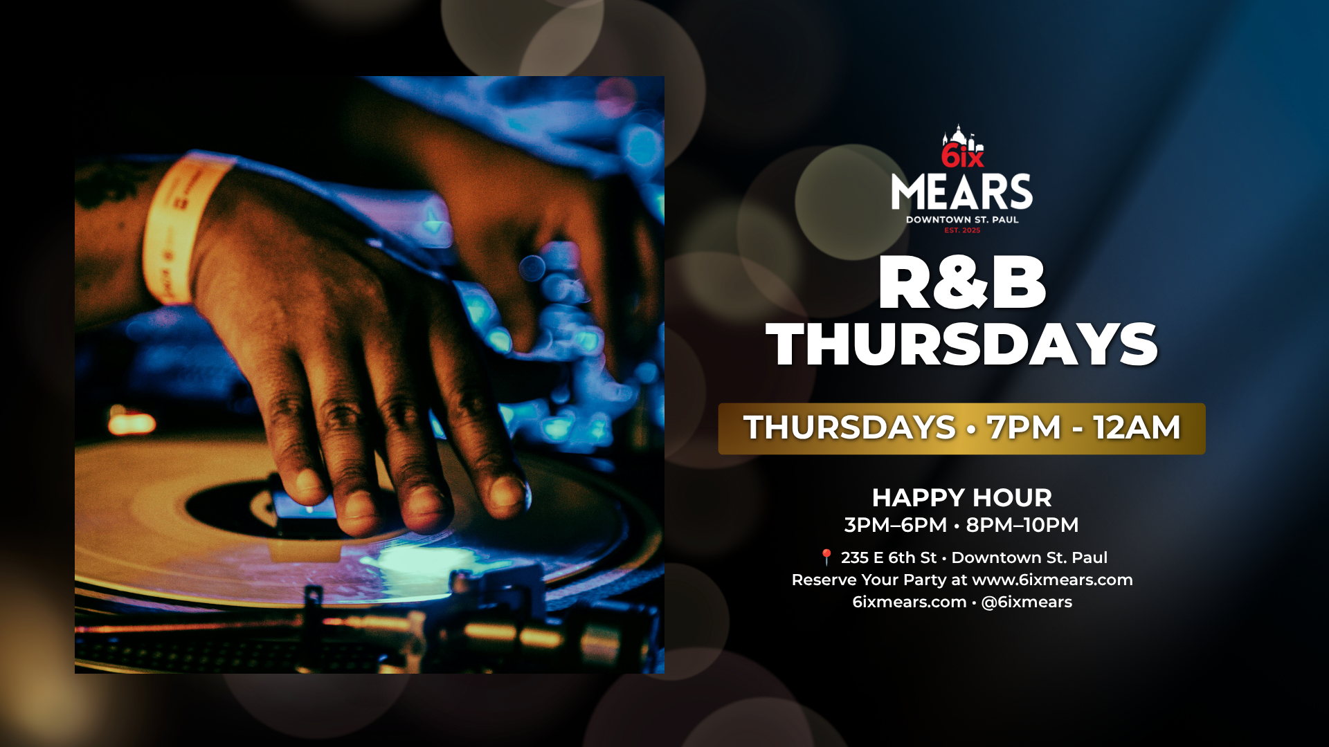R and b thursdays flyer