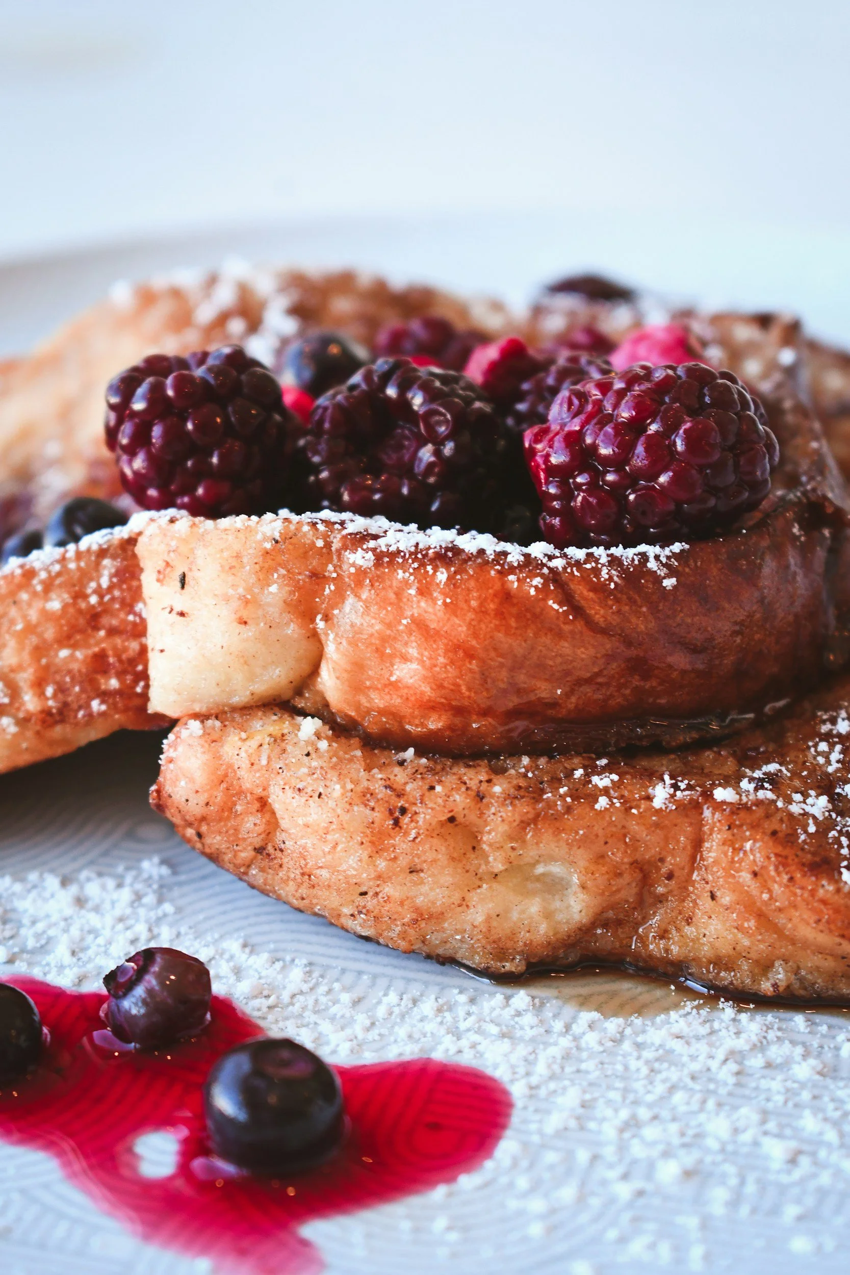 french toast with fruit on top