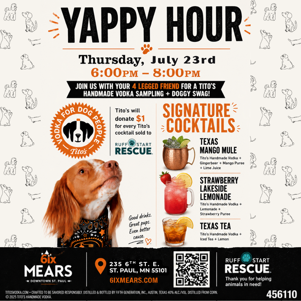 Yappy Hour at 6ix Mears