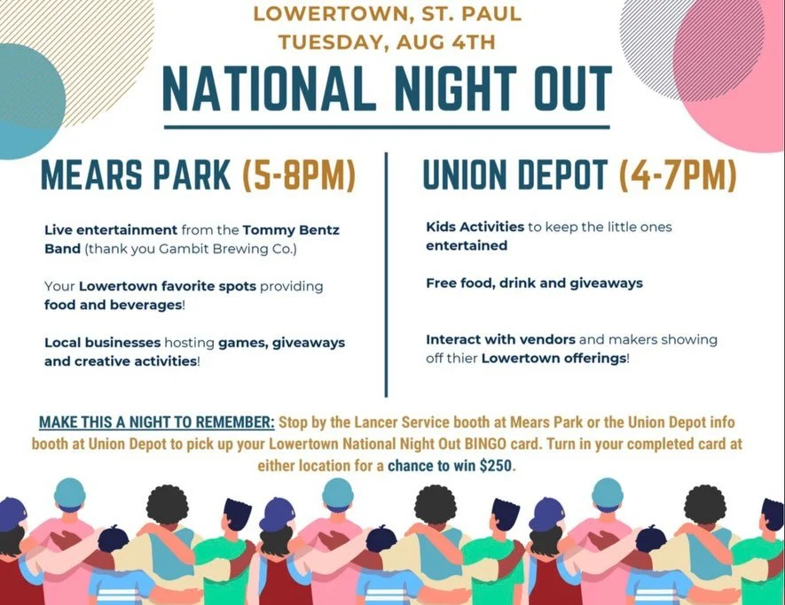 See you at National Night Out!

Tonight, we&rsquo;ll be at Mears Park for Lowertown National Night Out from 5&ndash;8 PM!

Stop by the 6ix Mears booth for:
🌭 Complimentary hot dogs
🥤 Refreshing hard seltzers
👋 Meet the 6ix Mears team

Then, after 