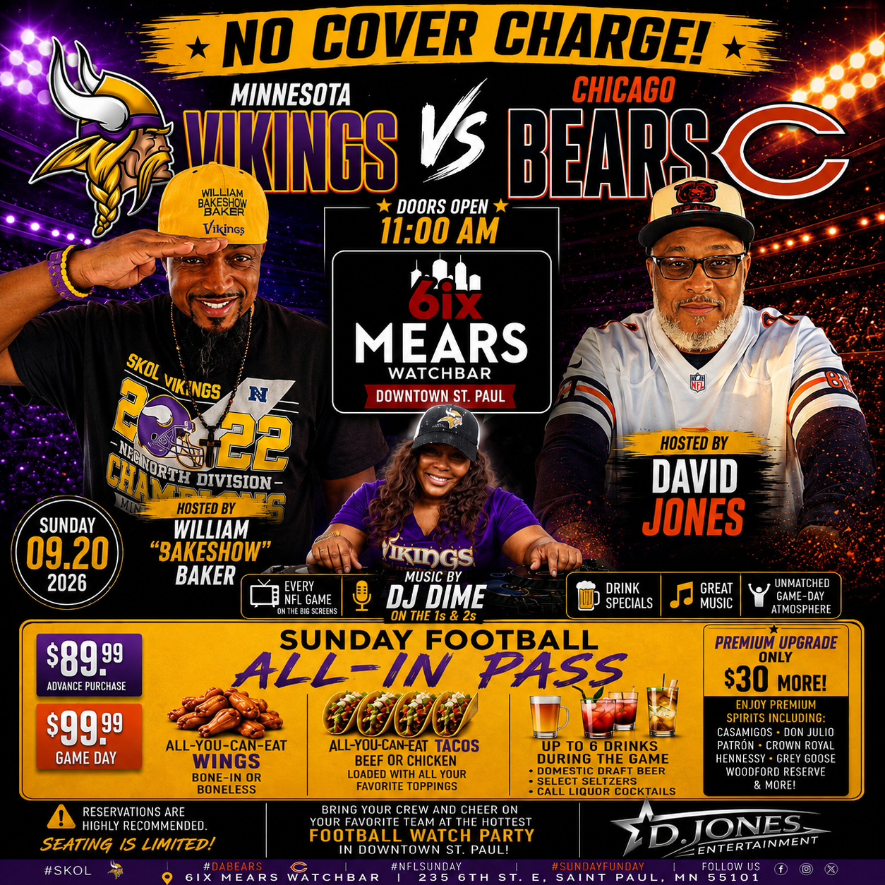 Vikings vs Bears Watch Party | September 20