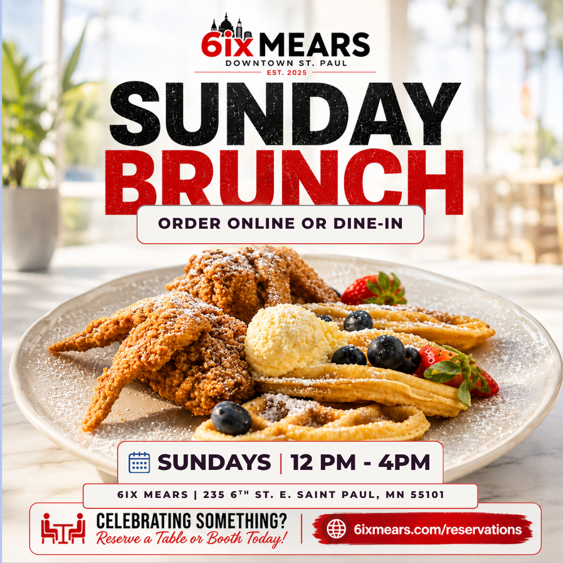 sunday brunch flyer october 18 2026