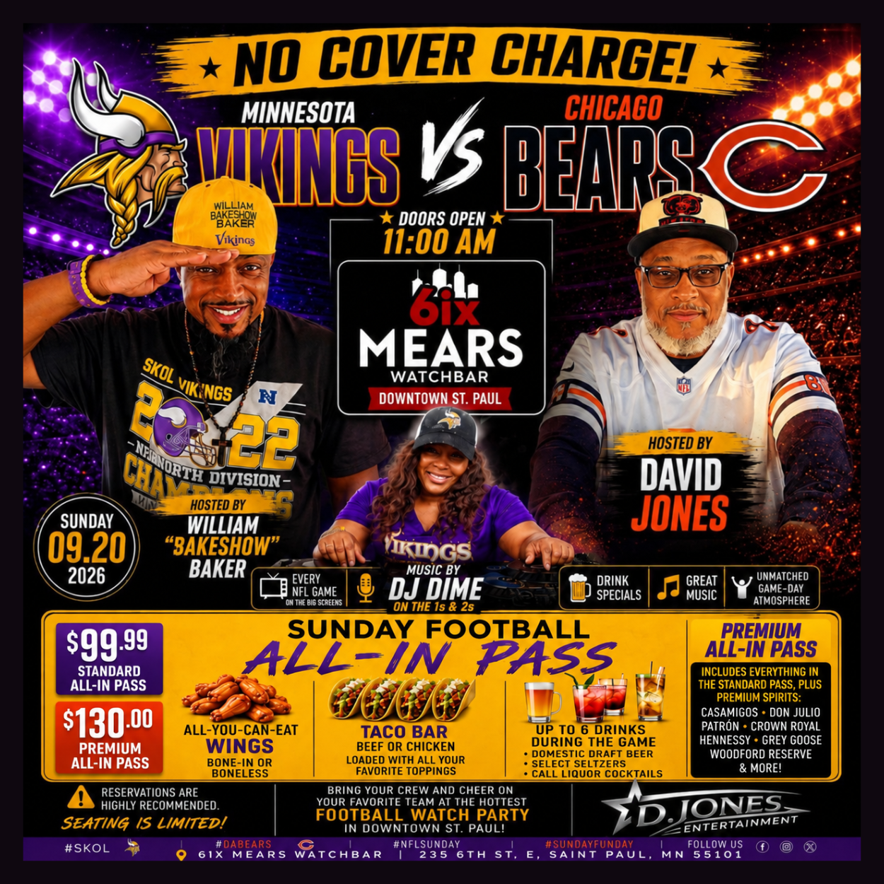 Vikings vs Bears Watch Party | September 20