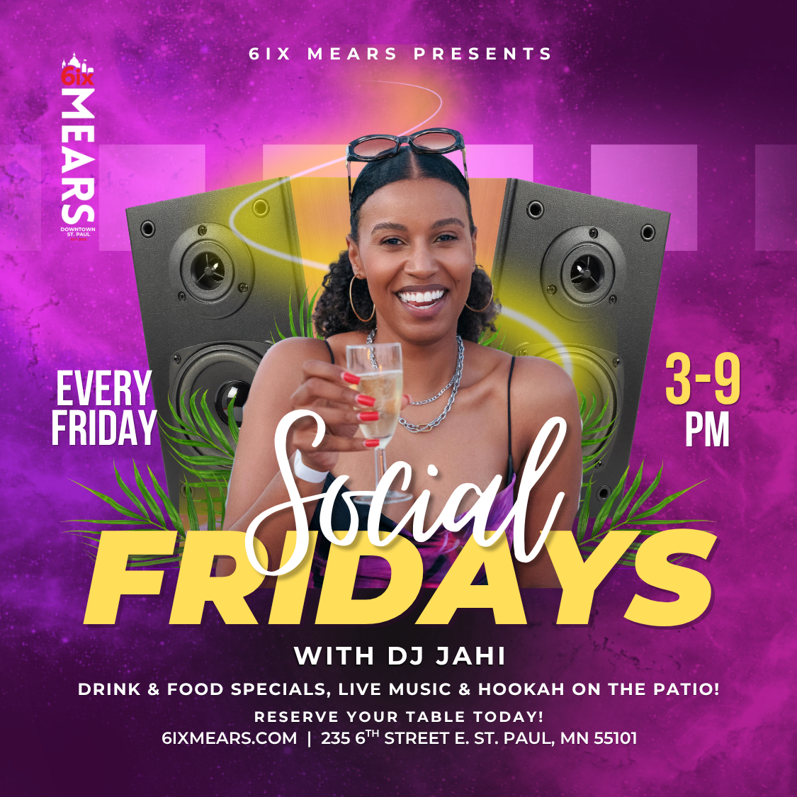 social fridays flyer -august 14 2026