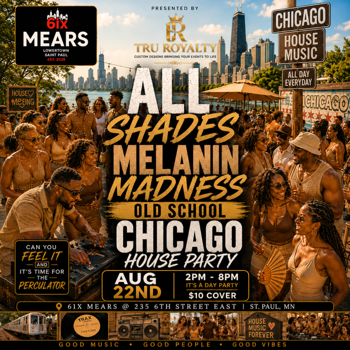Melanin Madness House Music Dance Party Flyer