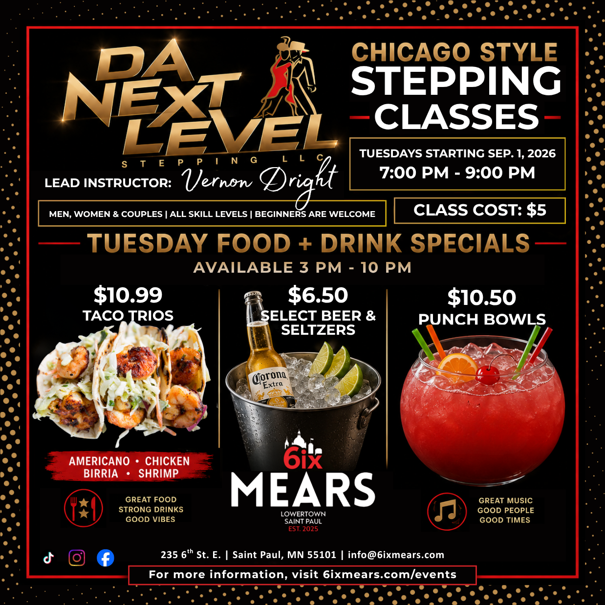 Chicago Stylde Stepping Classes flyer