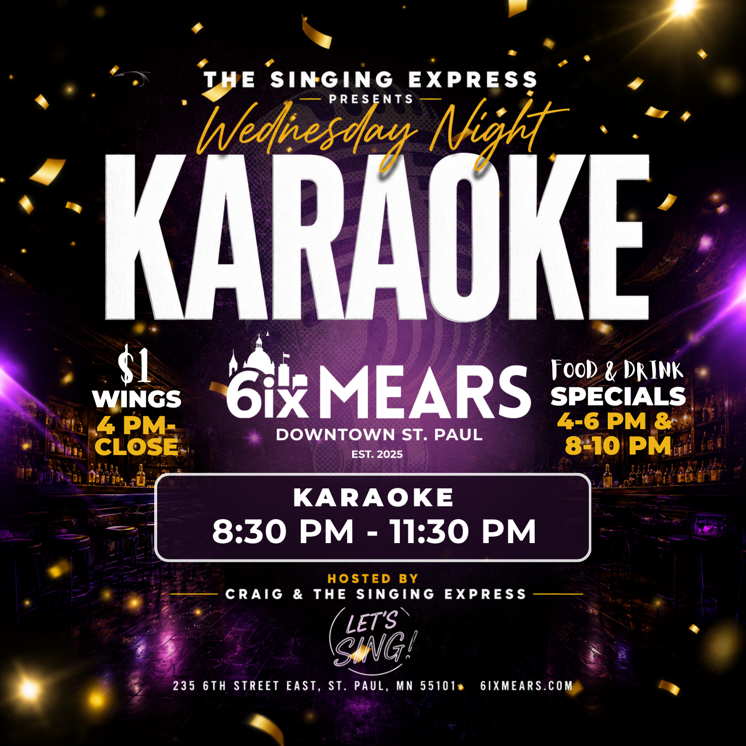 Wednesday Night Karaoke october 7 flyer