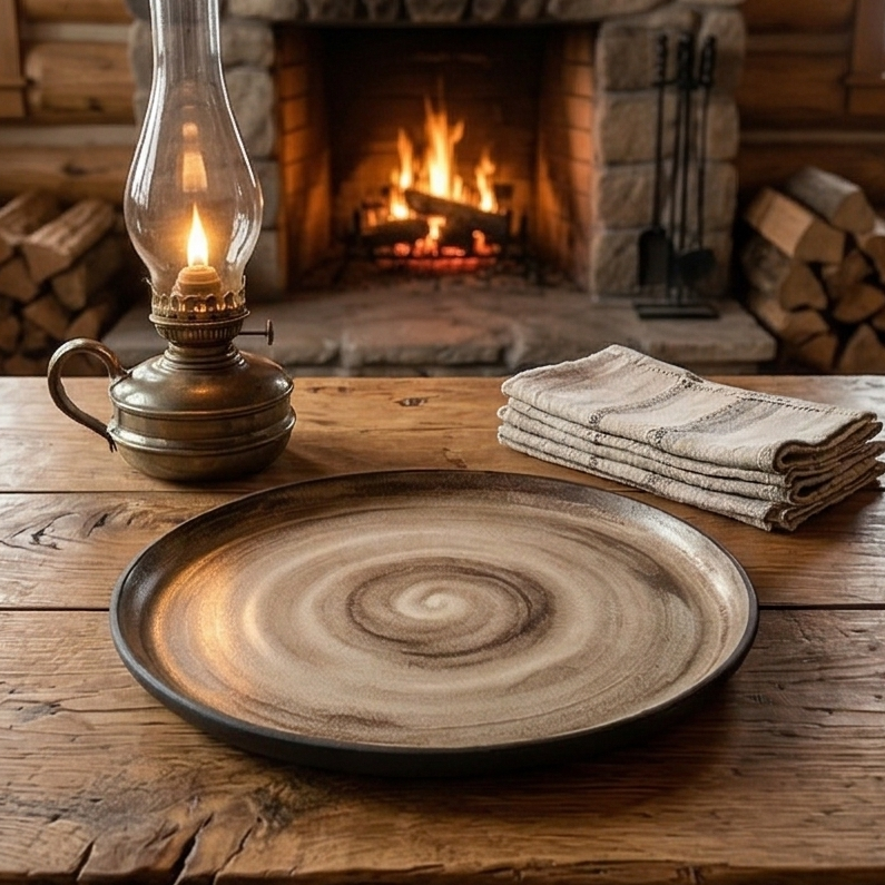 Winter Birch Lunch Plate