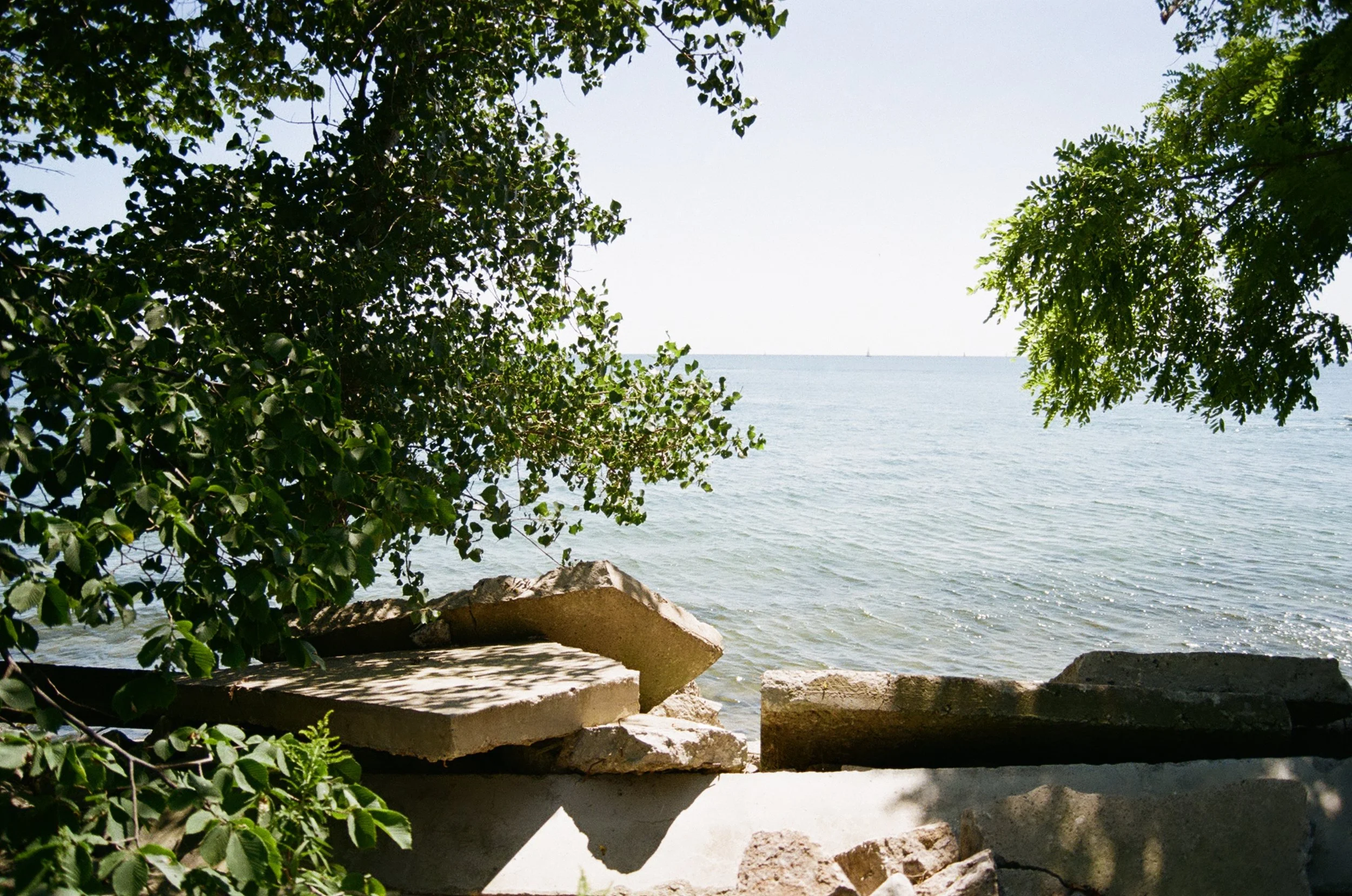 A photo of the waters surrounding the Toronto Island.