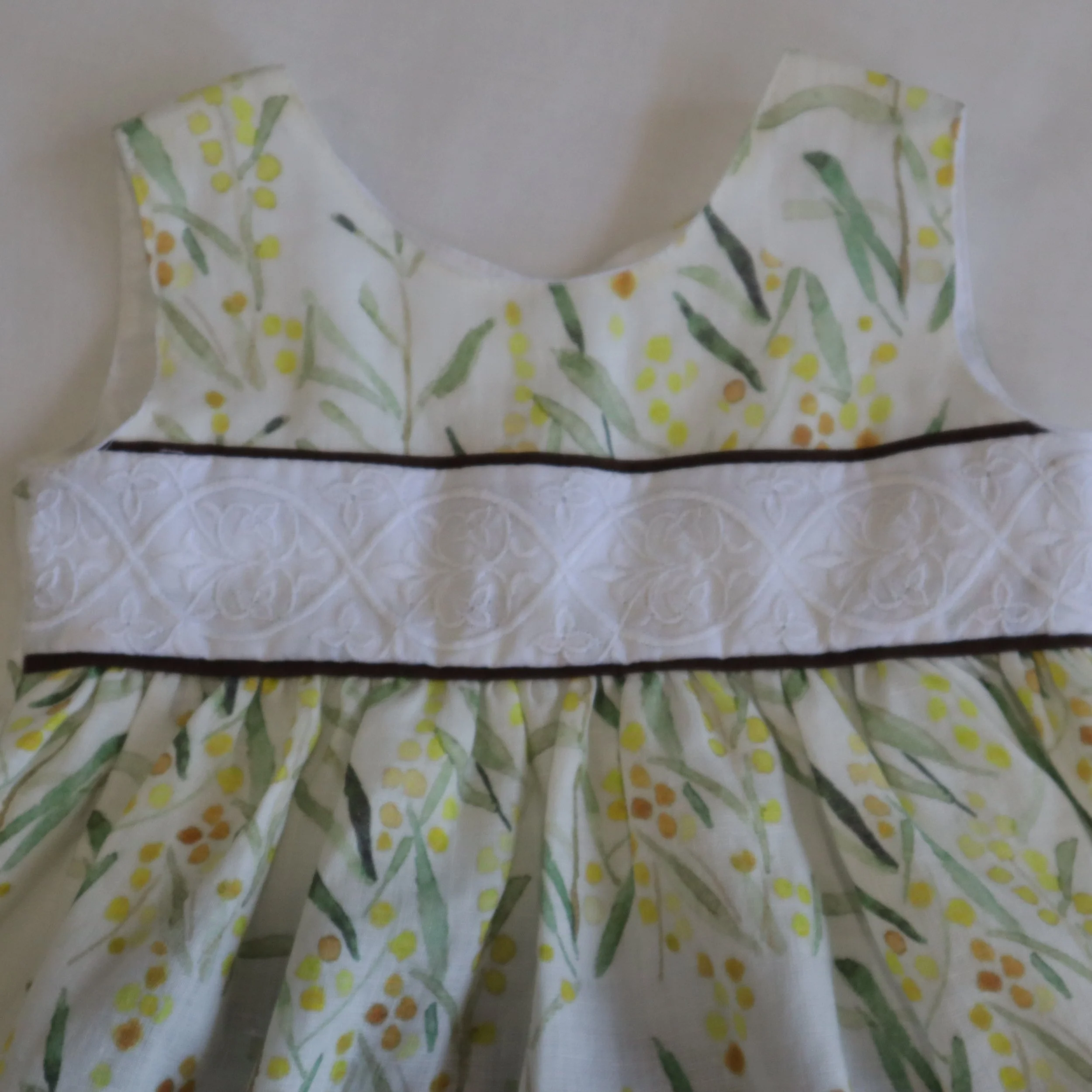 Linen top and bottom baby size small front bodice.JPG