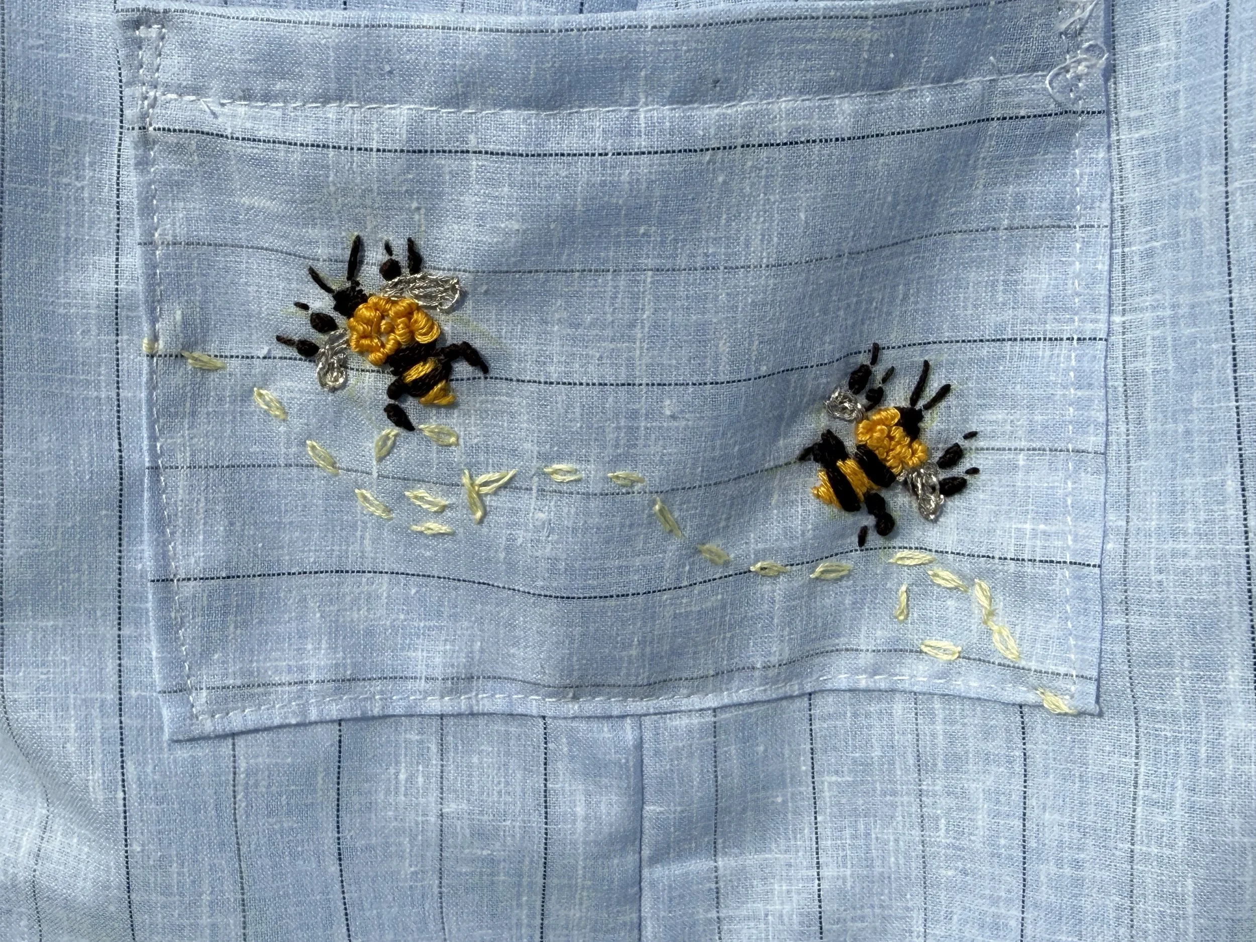 Bee embroidered medium front pocket.jpeg