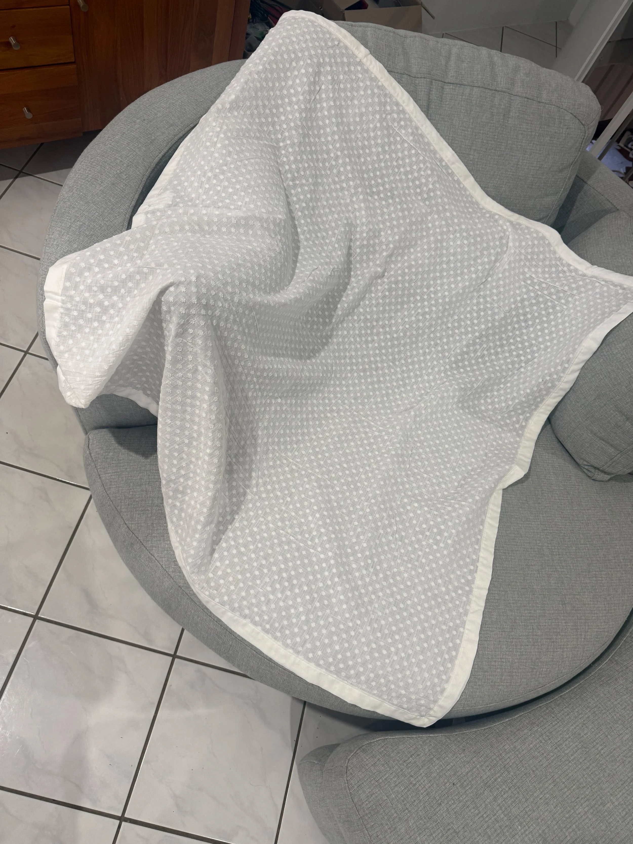 100% Off White Cotton Baby Wrap/Swaddle