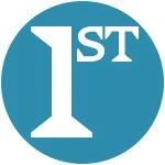 Number one with 'ST' inside, on a blue circular background