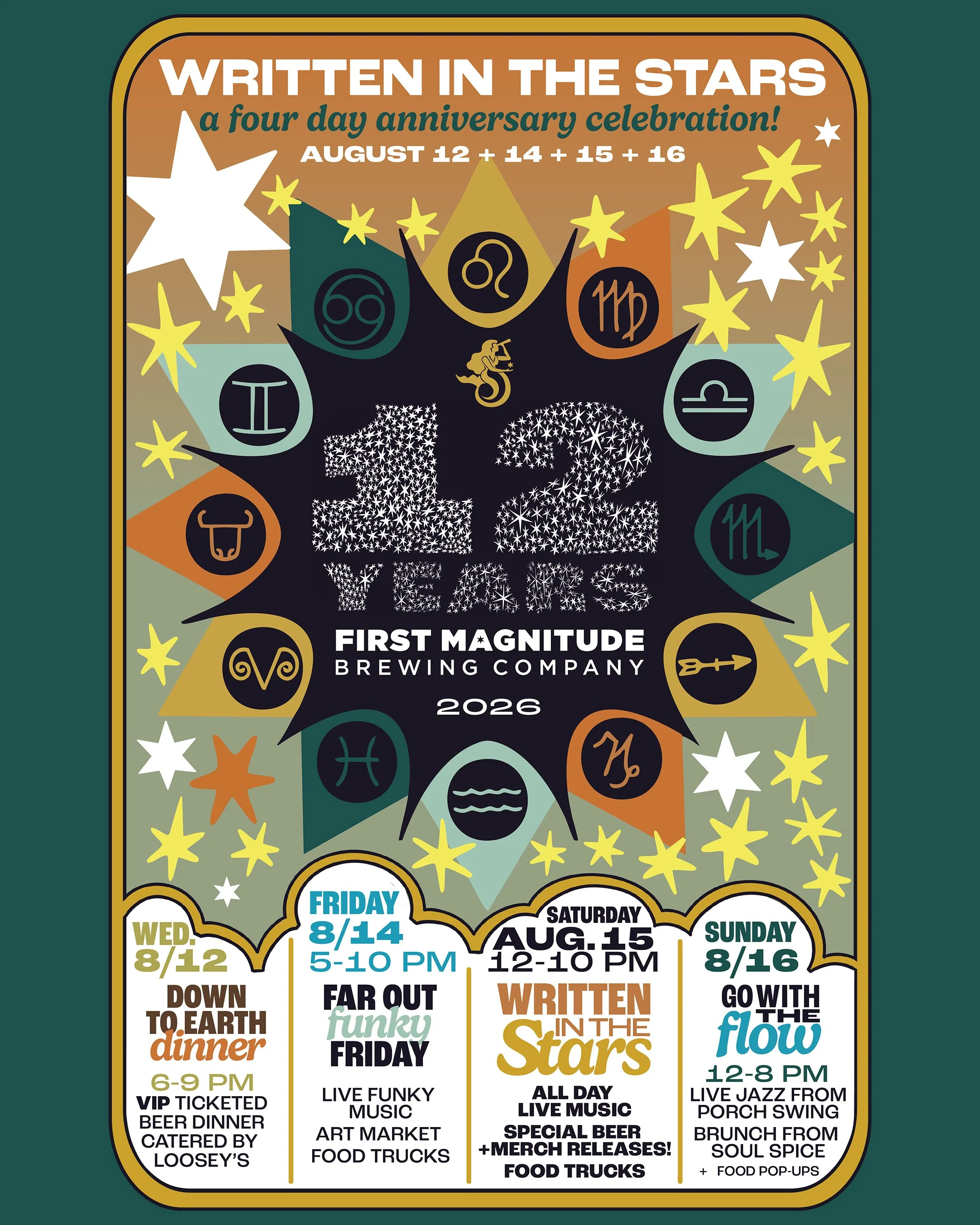 Written in the Stars - Our 12th Anniversary 4-day celebration!